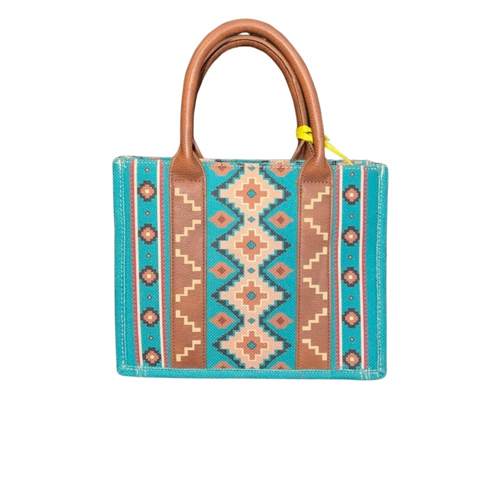 Wrangler Turquoise and Brown Tote Bag​ - Picture 7 of 8